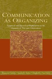 Cover of: Communication as Organizing by 