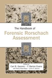 Cover of: The Handbook of Forensic Rorschach Assessment (Lea's Personality and Clinical Psychology) by 