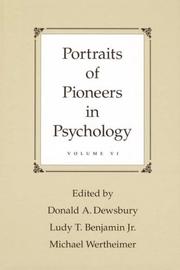 Cover of: Portraits of Pioneers in Psychology,  Volume VI
