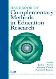 Cover of: Complementary methods for research in education