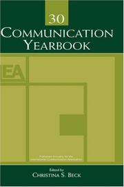Cover of: Communication Yearbook 30 (Communication Yearbook) (Communication Yearbook)
