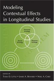 Cover of: Modeling Contextual Effects in Longitudinal Studies