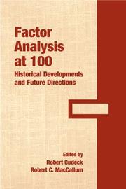 Cover of: Factor Analysis at 100 by 