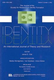 Cover of: The Question of Identity Structure by Charles Levine