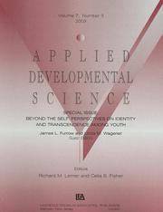 Cover of: Beyond the Self: Perspectives on Identity and Transcendence Among Youth:a Special Issue of applied Developmental Science (Applied Developmental Science, Vol 7, No 3)