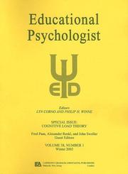 Cover of: Cognitive Load Theory: A Special Issue of educational Psychologist (Educational Psychologist)
