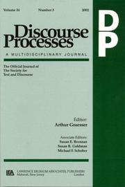 Cover of: Discourse Processes-Argumentation in Psychology, Vol. 32 No. 2 and 3 (Discourse Processes : a Multidisciplinary Journal, Volume 32, Number 2 and  3, 2001)
