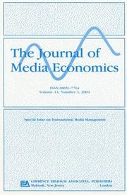 Cover of: Transnational Media Management: A Special Issue of the Journal of Media Economics