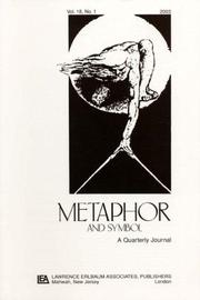Cover of: Models of Figurative Language: A Special Double Issue of Metaphor and Symbol (Metaphor and Symbol, Vol 16, Nos. 3 & 4)
