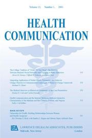 Cover of: Coding Provider-Patient Interaction: A Special Issue of Health Communication (Health Communication (LEA))