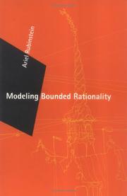 Modeling bounded rationality by Ariel Rubinstein