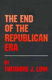 Cover of: The End of the Republican Era (Julian J. Rothbaum Distinguished Lecture Series , Vol 5)