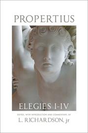 Cover of: Propertius: Elegies I-IV (American Philological Association Series of Classical Texts)