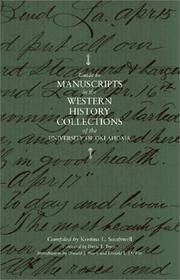 Cover of: Guide to manuscripts in the Western History Collections of the University of Oklahoma by University of Oklahoma. Western History Collections.