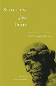 Cover of: Selections from Plato