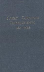 Cover of: Early Virginia Immigrants, 1623-1666 by George C. Greer