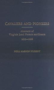 Cover of: Cavaliers and pioneers | Nell Marion Nugent