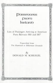 Cover of: Passengers from Ireland  | Donald M. Schlegel