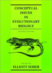 Cover of: Conceptual issues in evolutionary biology by Elliott Sober