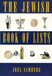 Cover of: The Jewish book of lists