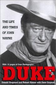 Cover of: Duke: Life and Times by Donald Shepherd, Robert Slatzer, Dave Grayson