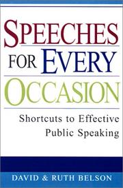 Cover of: Speeches For Every Occasion: Shortcuts to Effective Public Speaking