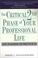 Cover of: The Critical 2nd Phase of Your Professional Life