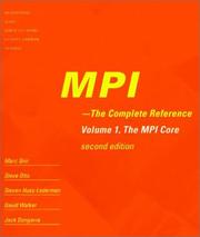 Cover of: MPI by Marc Snir, Steve Otto, Steven Huss-Lederman, David Harry Walker, Jack Dongarra