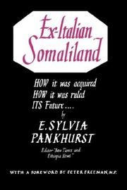 Cover of: Ex. Italian Somaliland by E., Sylvia Pankhurst