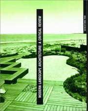 Cover of: Modern Landscape Architecture: A Critical Review