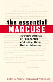 Cover of: Essential Marcuse: Selected Writings of Philosopher and Social Critic Herbert Marcuse