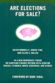 Cover of: Are elections for sale? by David Donnelly