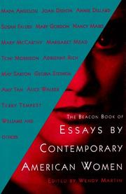 Cover of: The Beacon book of essays by contemporary American women | 