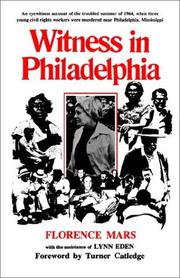 Cover of: Witness in Philadelphia