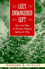 Cover of: Lee's endangered left: the Civil War in western Virginia, spring of 1864