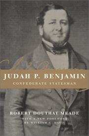 Cover of: Judah P. Benjamin by Robert Douthat Meade