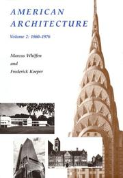 Cover of: American architecture by Marcus Whiffen