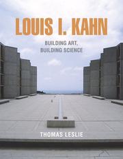 Cover of: Louis I. Kahn by Thomas Leslie, Louis I. Kahn