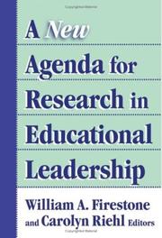 Cover of: A new agenda for research in educational leadership