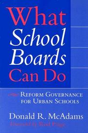 Cover of: What school boards can do by Donald R. McAdams