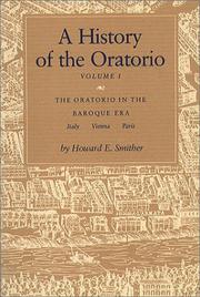 Cover of: history of the oratorio