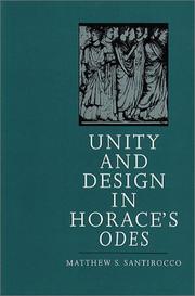 Cover of: Unity and design in Horace's Odes