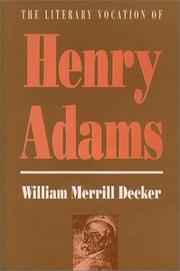 Cover of: The literary vocation of Henry Adams
