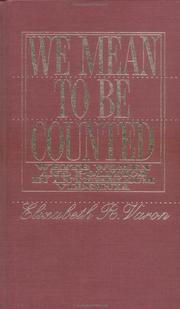 Cover of: We mean to be counted: white women & politics in antebellum Virginia