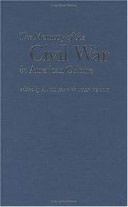 Cover of: The memory of the Civil War in American culture