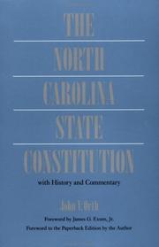 Cover of: The North Carolina state constitution by John V. Orth