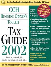 Cover of: CCH Business Owner's Toolkit Tax Guide 2002