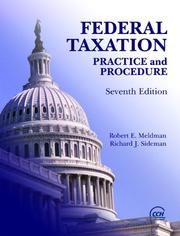 Cover of: Federal taxation by Robert E. Meldman