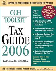 Cover of: CCH Toolkit Tax Guide 2006 (CCH Business Owner's Toolkit series)