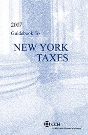 Cover of: Guidebook to New York Taxes (Cch State Guidebooks) | Mark S. Klein